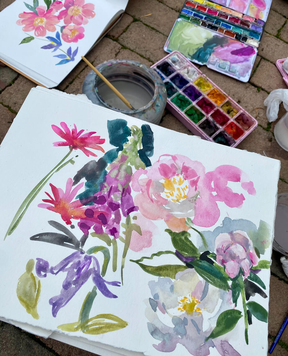 Outdoor Flower Painting