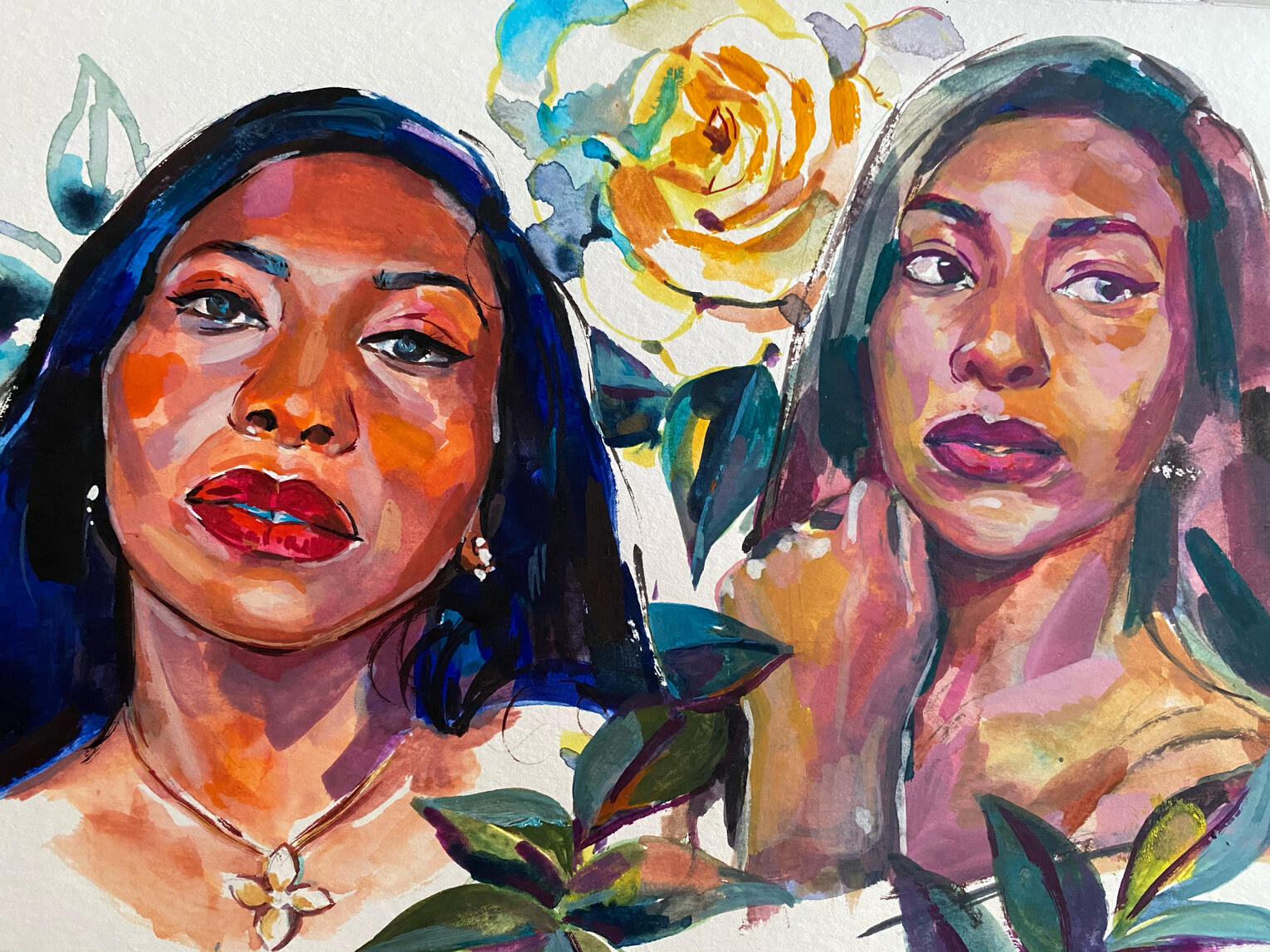 Gouache Portrait Study