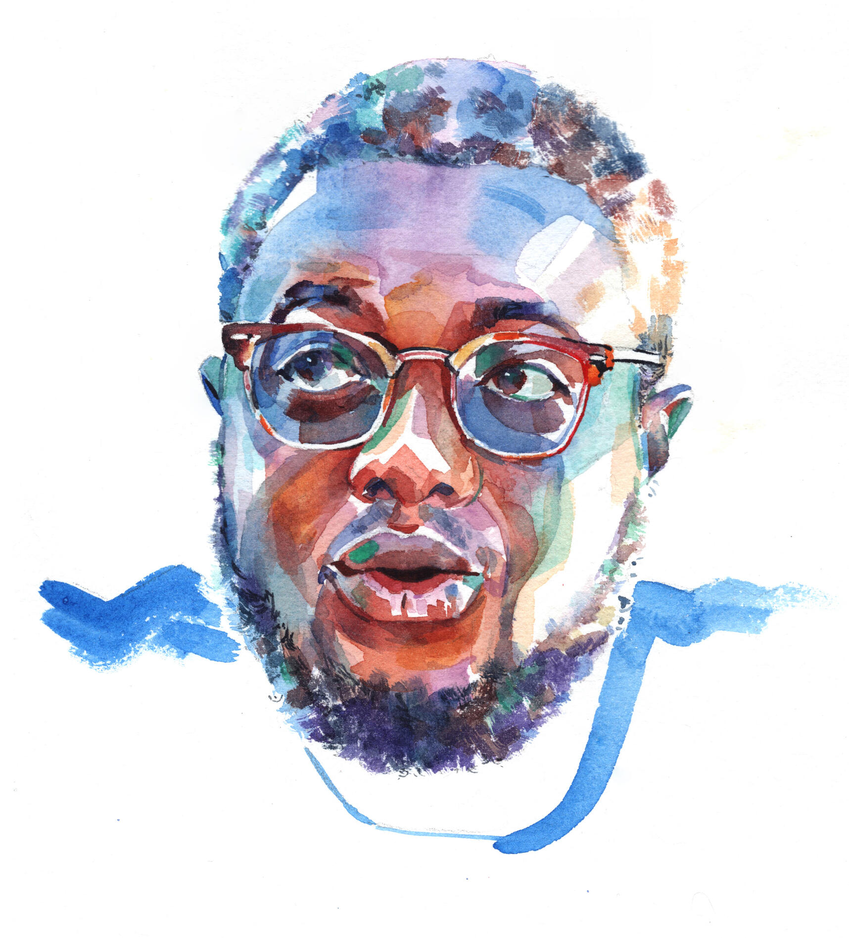 Jes — watercolor, 5.5&quot; x 6.5&quot;, 2021