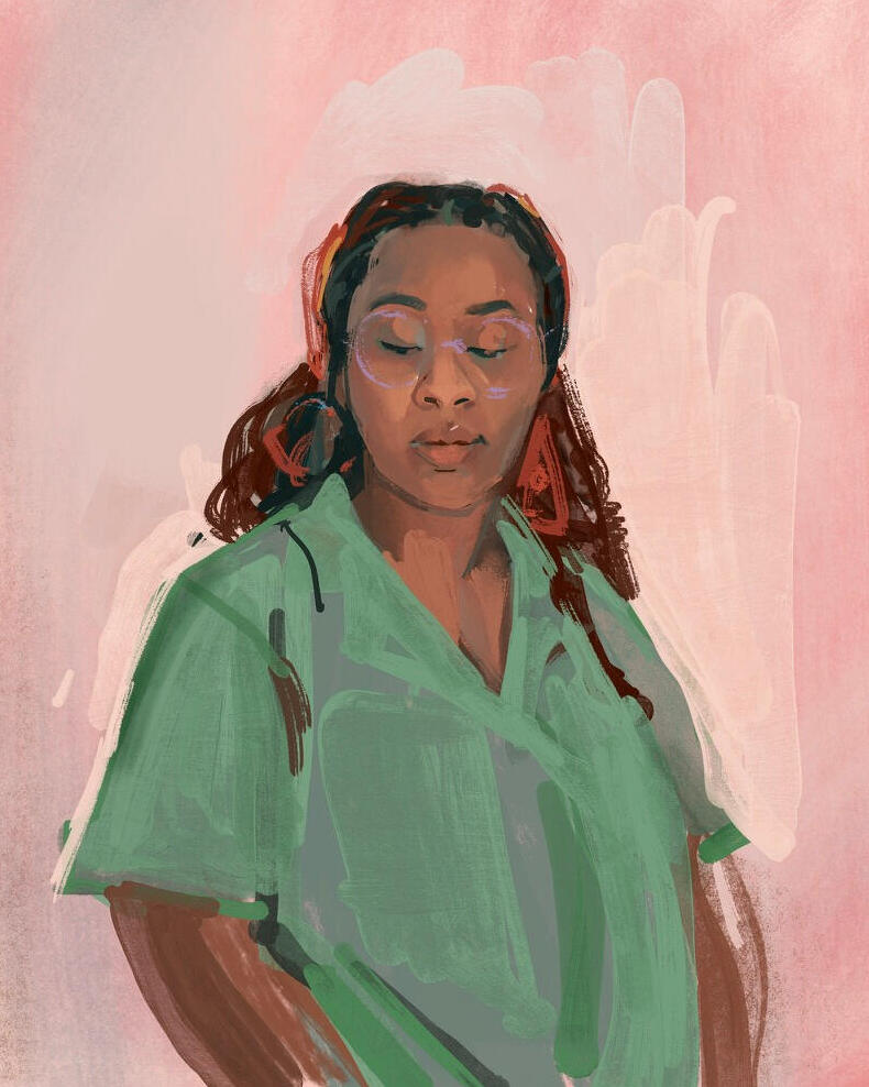 Wood (self-portrait) — digital, 2023